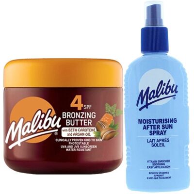 Malibu Przyspieszacz Opalania SPF4 300ml + Balsam W Sprayu Po Opalaniu 200ml Malibu Przyspieszacz Opalania SPF4 300ml + Balsam W Sprayu Po Opalaniu 200ml