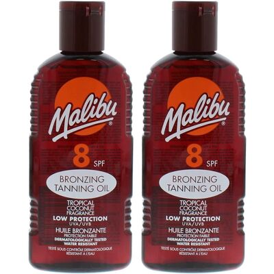 Malibu Tanning Oil Olejek Do Opalania SPF8 200ml x2szt Malibu Tanning Oil Olejek Do Opalania SPF8 200ml x2szt