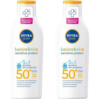 NIVEA SUN BABIES&KIDS; Balsam przeciwsłoneczny dla dzieci SPF50 200ml x2 NIVEA SUN BABIES&KIDS; Balsam przeciwsłoneczny dla dzieci SPF50 200ml x2