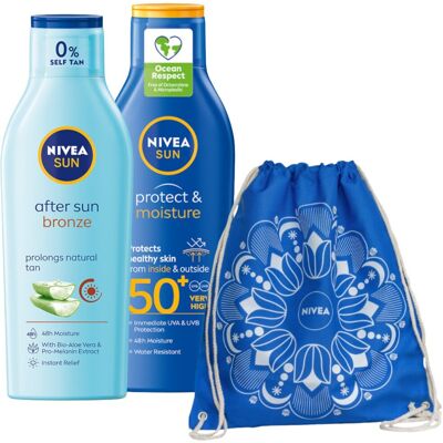 NIVEA SUN Balsam przeciwsłoneczny SPF30 200ml + Po opalaniu 200ml + GRATIS NIVEA SUN Balsam przeciwsłoneczny SPF30 200ml + Po opalaniu 200ml + GRATIS