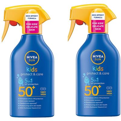 NIVEA SUN KIDS Balsam na słońce dla dzieci w sprayu SPF50+ 250ml x2 NIVEA SUN KIDS Balsam na słońce dla dzieci w sprayu SPF50+ 250ml x2