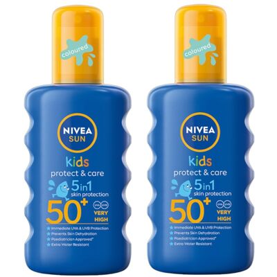 NIVEA SUN KIDS Balsam spray przeciwsłoneczny filtr SPF 50+ dzieci 200ml x2 NIVEA SUN KIDS Balsam spray przeciwsłoneczny filtr SPF 50+ dzieci 200ml x2