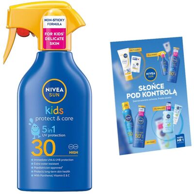 NIVEA SUN KIDS Spray dla dzieci na słońce z filtrem SPF30 250ml +Kartka NIVEA SUN KIDS Spray dla dzieci na słońce z filtrem SPF30 250ml +Kartka