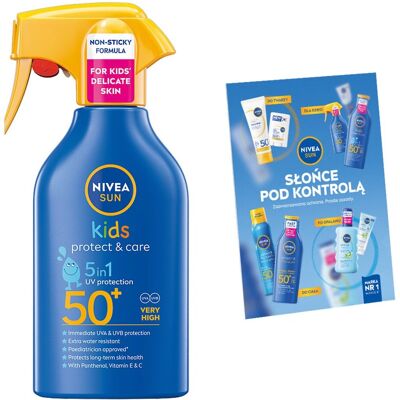 NIVEA SUN KIDS Spray dla dzieci na słońce z filtrem SPF50+ 250ml +Kartka NIVEA SUN KIDS Spray dla dzieci na słońce z filtrem SPF50+ 250ml +Kartka