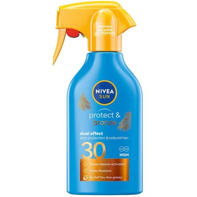 NIVEA SUN PROTECT&BRONZE; Spray balsam aktywujący opaleniznę SPF30 250ml NIVEA SUN PROTECT&BRONZE; Spray balsam aktywujący opaleniznę SPF30 250ml