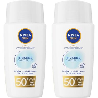 NIVEA SUN UV FACE Fluid podkład do twarzy przeciwsłoneczny SPF50 40ml x2 NIVEA SUN UV FACE Fluid podkład do twarzy przeciwsłoneczny SPF50 40ml x2