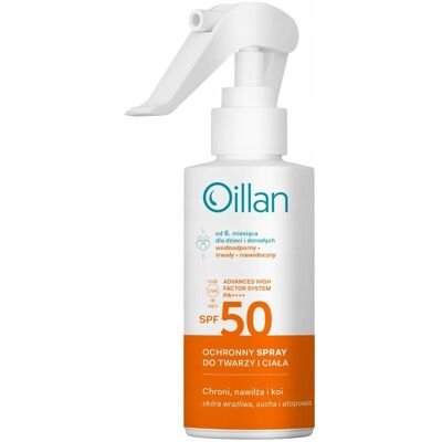 OCEANIC - Oillan Krem przeciwsłoneczny SPF 50+ Spray dla Dzieci & Dorosłych - 125ml OCEANIC - Oillan Krem przeciwsłoneczny SPF 50+ Spray dla Dzieci & Dorosłych - 125ml