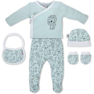 Interbaby Zestaw Nowordoka 5 szt.miętowy zwierzęta Koszulka Spodnie Rękawice Śliniak 0-6 miesięcy wyprawka Interbaby Zestaw Nowordoka 5 szt.miętowy zwierzęta Koszulka Spodnie Rękawice Śliniak 0-6 miesięcy wyprawka