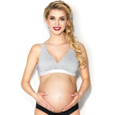 MITEX Biustonosz ciążowy do karmienia - Lilly Grey - Grey - M MITEX Biustonosz ciążowy do karmienia - Lilly Grey - Grey - M