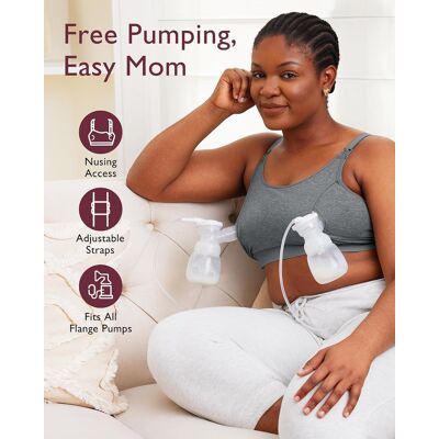 MomCozy Biustonosz do karmienia i odciągania hands-free regulowany rozmiar S MomCozy Biustonosz do karmienia i odciągania hands-free regulowany rozmiar S