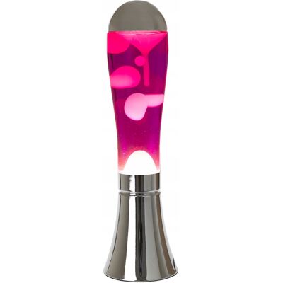 Balvi Lampka Lawa Lampa Lava 45cm Różowa magma Srebrna Balvi Lampka Lawa Lampa Lava 45cm Różowa magma Srebrna