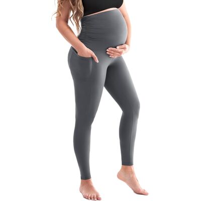 Inny producent Legginsy ciążowe wysoką talią kieszeniami nieprzezroczyste elastyczne XXL Inny producent Legginsy ciążowe wysoką talią kieszeniami nieprzezroczyste elastyczne XXL