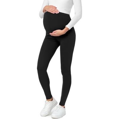 Inny producent Miękkie Bawełniane Legginsy Ciążowe Długie Wysoki Stan XL Czarne Inny producent Miękkie Bawełniane Legginsy Ciążowe Długie Wysoki Stan XL Czarne