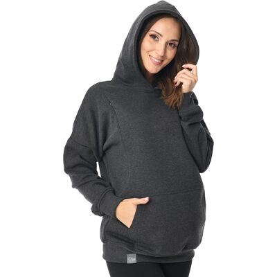 Inny producent Sweter ciążowy bawełniany 2 w 1 do karmienia szary rozmiar M Inny producent Sweter ciążowy bawełniany 2 w 1 do karmienia szary rozmiar M