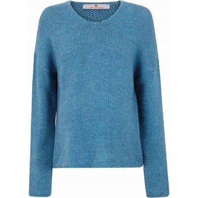 Inny producent Sweter Ciążowy Bellybutton Maternity Luźny Okrągły Dekolt Turkusowy R.M Pulower Dla Przyszłej Mamy, Gładka Dzianina Akryl Wełna Wiskoza Inny producent Sweter Ciążowy Bellybutton Maternity Luźny Okrągły Dekolt Turkusowy R.M Pulower Dla Przyszłej Mamy, Gładka Dzianina Akryl Wełna Wiskoza