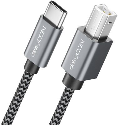 Inny producent deleyCON 2m USB C 2.0 Kabel do Drukarki Skanera - Wtyk USB-C na Wtyk B do Drukarki Laserowej Skanera Printer MIDI Kopiarki Urządzenia Wielofunkcyjnego Inny producent deleyCON 2m USB C 2.0 Kabel do Drukarki Skanera - Wtyk USB-C na Wtyk B do Drukarki Laserowej Skanera Printer MIDI Kopiarki Urządzenia Wielofunkcyjnego