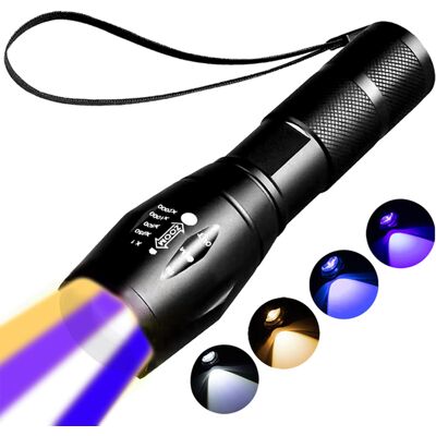Inny producent Latarka Wielofunkcyjna Led Czarna Niebieska Biała Żółta Zoom Akumulator Inny producent Latarka Wielofunkcyjna Led Czarna Niebieska Biała Żółta Zoom Akumulator