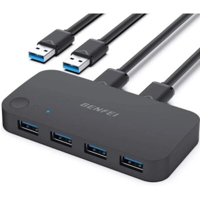 Inny producent BENFEI USB 3.0 Switch: przełącznik do udostępniania Inny producent BENFEI USB 3.0 Switch: przełącznik do udostępniania