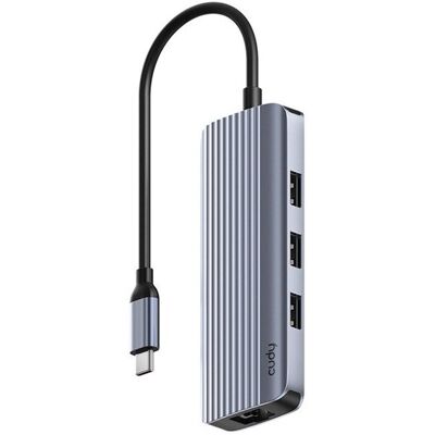 Cudy UH606 USB-C Hub - 4K HDMI, 6-w-1, 100W PD Cudy UH606 USB-C Hub - 4K HDMI, 6-w-1, 100W PD