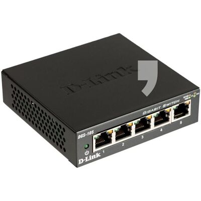 D-Link DGS-105 5x1000Mbps Gigabit Switch Metal D-Link DGS-105 5x1000Mbps Gigabit Switch Metal