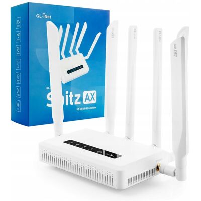 Inny producent GL.iNet GL-X3000 Router 5G Wi-Fi 6 Multi-WAN Dual-SIM odłączane anteny Inny producent GL.iNet GL-X3000 Router 5G Wi-Fi 6 Multi-WAN Dual-SIM odłączane anteny