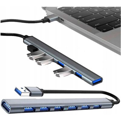 DRMZ HUB USB 3.0 ROZDZIELACZ PORTÓW 7W1 USB 3.2 AKTYWNY SZYBKI ROZGAŁĘŹNIK DRMZ HUB USB 3.0 ROZDZIELACZ PORTÓW 7W1 USB 3.2 AKTYWNY SZYBKI ROZGAŁĘŹNIK