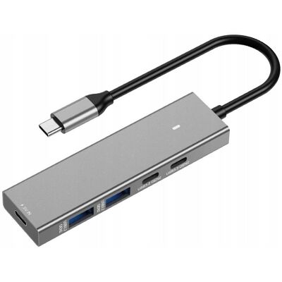 Spacetronik HUB USB 3.2 Adapter Rozdzielacz Rozgałęźnik 4xUSB 10Gb/s ŁADOWANIE 5V/3A Spacetronik HUB USB 3.2 Adapter Rozdzielacz Rozgałęźnik 4xUSB 10Gb/s ŁADOWANIE 5V/3A