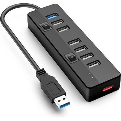 SwiatKabli Hub USB 7x 2.0 + 3.0 Rozgałęźnik portów SwiatKabli Hub USB 7x 2.0 + 3.0 Rozgałęźnik portów