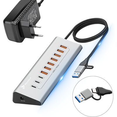 HUB USB AKTYWNY Z ZASILACZEM 36W 10 PORTÓW USB 3.2 ROZDZIELACZ ROZGAŁĘŹNIK REAGLE HUB USB AKTYWNY Z ZASILACZEM 36W 10 PORTÓW USB 3.2 ROZDZIELACZ ROZGAŁĘŹNIK REAGLE