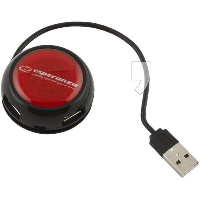 Hub USB ESPERANZA Yoyo EA135R, 4 porty Hub USB ESPERANZA Yoyo EA135R, 4 porty