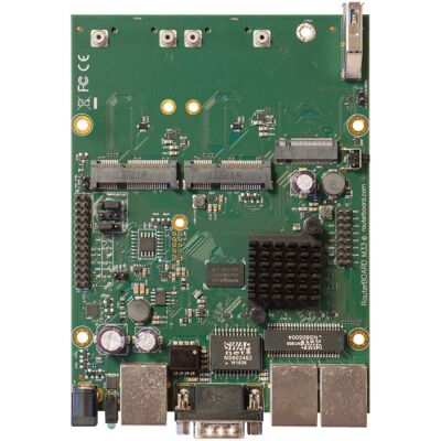 MikroTik RBM33G Router 3x RJ45 1000Mb/s, 2x miniPCI-e, 1x USB, 1x microSD, 1x M.2 MikroTik RBM33G Router 3x RJ45 1000Mb/s, 2x miniPCI-e, 1x USB, 1x microSD, 1x M.2