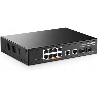 Bezmarkowe MOKERLINK Switch PoE MokerLink 12-port Gigabit 120W SFP Plug&Play Bezmarkowe MOKERLINK Switch PoE MokerLink 12-port Gigabit 120W SFP Plug&Play