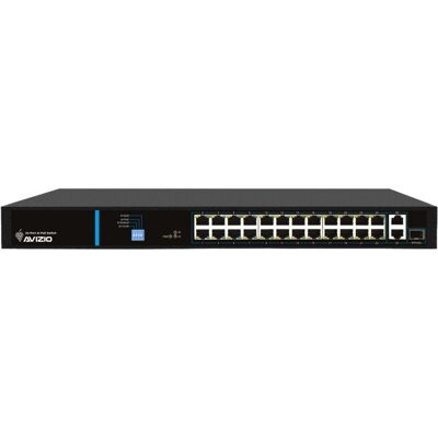 Avizar Niezarządzalny przełącznik (switch) 24 porty RJ45 PoE 100Mb/s + 2 porty RJ45 Uplink 1Gb/s (budżet mocy 250W) AVIZIO Avizar Niezarządzalny przełącznik (switch) 24 porty RJ45 PoE 100Mb/s + 2 porty RJ45 Uplink 1Gb/s (budżet mocy 250W) AVIZIO