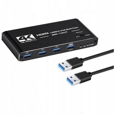 PAWONIK Przełącznik Kvm Hdmi 2.0 Usb Switch 4K/60Hz 4Xusb PAWONIK Przełącznik Kvm Hdmi 2.0 Usb Switch 4K/60Hz 4Xusb
