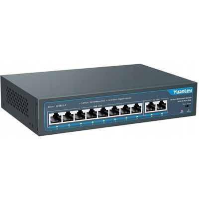 Inny producent Przełącznik Poe 10-Portowy 8X Poe+ 120W 2X Gigabit Metalowy Niezarządzany Inny producent Przełącznik Poe 10-Portowy 8X Poe+ 120W 2X Gigabit Metalowy Niezarządzany