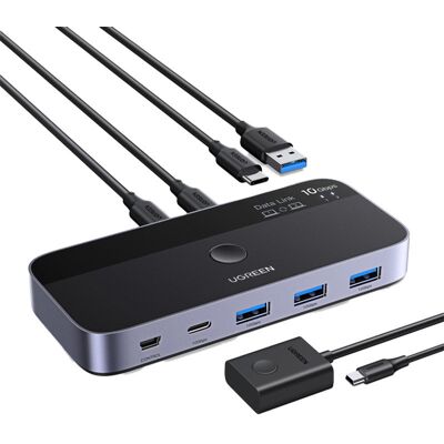PRZEŁĄCZNIK UGREEN CM691 USB-C 2X4 OUT - SWITCH DO KOMPUTERÓW PRZEŁĄCZNIK UGREEN CM691 USB-C 2X4 OUT - SWITCH DO KOMPUTERÓW