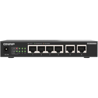 Qnap Qsw-2104-2t-R2 6-Portowy Przełącznik 2x 10gbe Base-T Rj45, 4x 2.5gbe Rj45 Qnap Qsw-2104-2t-R2 6-Portowy Przełącznik 2x 10gbe Base-T Rj45, 4x 2.5gbe Rj45