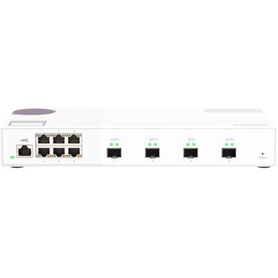 Qnap QSW-M2106-4S 10-portowy przełącznik 4x 10GbE SFP+, 6x 2.5GbE RJ45, 1 x RJ45 do zarządzania Qnap QSW-M2106-4S 10-portowy przełącznik 4x 10GbE SFP+, 6x 2.5GbE RJ45, 1 x RJ45 do zarządzania