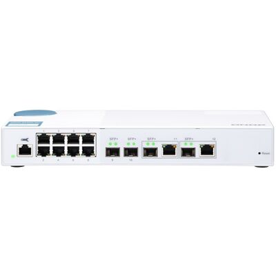 Qnap QSW-M408-2C 12-portowy przełącznik 2x 10GbE SFP+, 2x 10GbE SFP+/RJ45, 2x 10GbE BASE-T (RJ45), 8x 1GbE (RJ45) zarządzalny Qnap QSW-M408-2C 12-portowy przełącznik 2x 10GbE SFP+, 2x 10GbE SFP+/RJ45, 2x 10GbE BASE-T (RJ45), 8x 1GbE (RJ45) zarządzalny