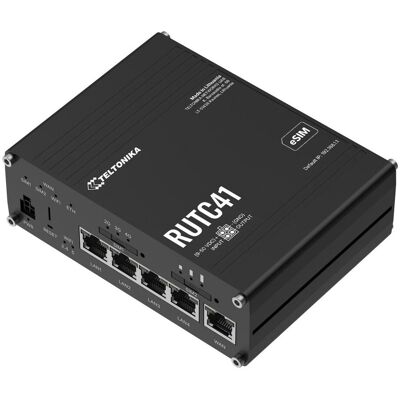 Inny producent Router Teltonika Networks RUTC41 (EU) 4G Cat 4 Edge z WiFi 6, Docker, 5x Ethernet, eSIM Inny producent Router Teltonika Networks RUTC41 (EU) 4G Cat 4 Edge z WiFi 6, Docker, 5x Ethernet, eSIM
