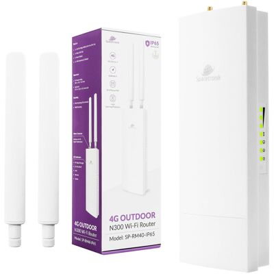 Router Zewnętrzny 4G LTE Nano SIM Plug&Play; PoE Wi-Fi 4 N300 Spacetronik SP-RM40 Wodoodporność IP65 Router Zewnętrzny 4G LTE Nano SIM Plug&Play; PoE Wi-Fi 4 N300 Spacetronik SP-RM40 Wodoodporność IP65