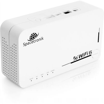 Spacetronik Solidny Router mobilny 5G na kartę SIM WiFi 6 Bezprzewodowy port USB C Spacetronik Solidny Router mobilny 5G na kartę SIM WiFi 6 Bezprzewodowy port USB C
