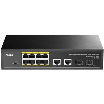 Switch Cudy Gs1010ps2 8-Gbe Poe Z 2 Portami Switch Cudy Gs1010ps2 8-Gbe Poe Z 2 Portami