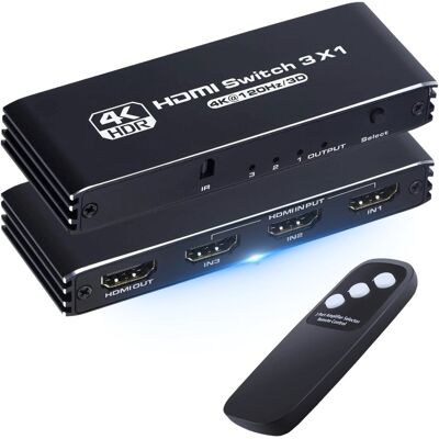 SWITCH HDMI 2.1 3x1 SPLITTER 1x3 Rozdzielacz Przełącznik 4K/120Hz HDR HDCP REAGLE SWITCH HDMI 2.1 3x1 SPLITTER 1x3 Rozdzielacz Przełącznik 4K/120Hz HDR HDCP REAGLE