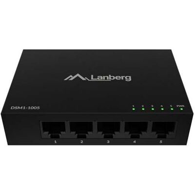 Switch Niezarządzalny Lanberg 5x 1gb/s Gigabit Ethernet Desktop 12v (Obudowa Metalowa) Switch Niezarządzalny Lanberg 5x 1gb/s Gigabit Ethernet Desktop 12v (Obudowa Metalowa)