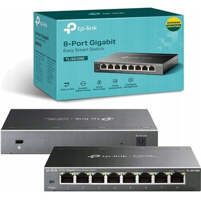 Inny producent SWITCH PRZEŁĄCZNIK zarządzalny 8 portów Gigabit metalowy TL-SG108E Inny producent SWITCH PRZEŁĄCZNIK zarządzalny 8 portów Gigabit metalowy TL-SG108E