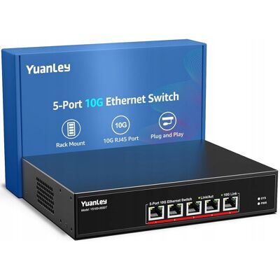 Inny producent Yuanley Switch 5X10G Rj45, 100Gbps, Rack, Plug&Play Inny producent Yuanley Switch 5X10G Rj45, 100Gbps, Rack, Plug&Play