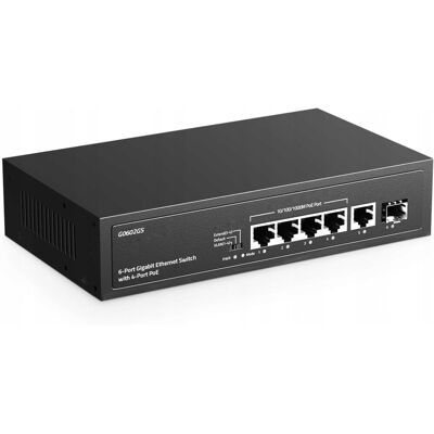 Inny producent Yulinca 6-Portowy Przełącznik Gigabit Poe Inny producent Yulinca 6-Portowy Przełącznik Gigabit Poe