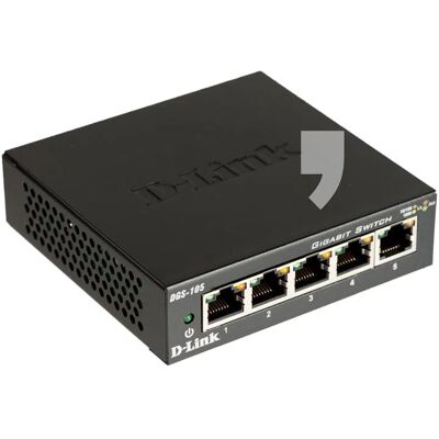 D-Link Dgs-105 5x1000mbps Gigabit Switch Metal D-Link Dgs-105 5x1000mbps Gigabit Switch Metal