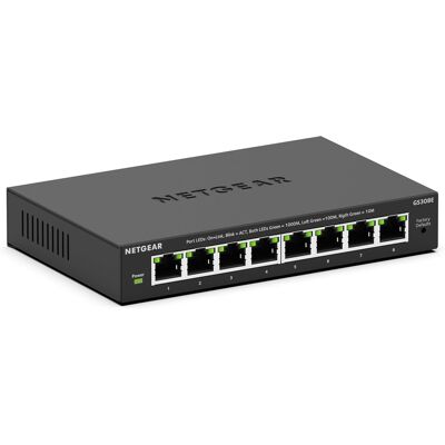 Netgear Gs308e 8-Port Gigabit Ethernet Switch Zarządzalny Czarny Netgear Gs308e 8-Port Gigabit Ethernet Switch Zarządzalny Czarny